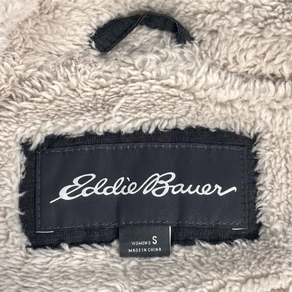 EDDIE BAUER Ladder Creek High-Pile Women's Gray Parka Faux Fur Hood Cinch Waist - Picture 14 of 16